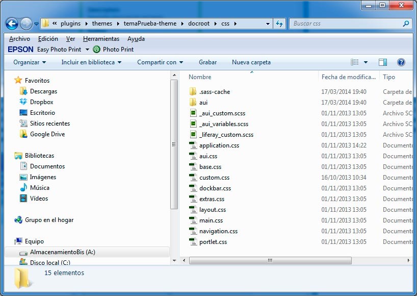 Estructura carpetas ficheros theme en Liferay