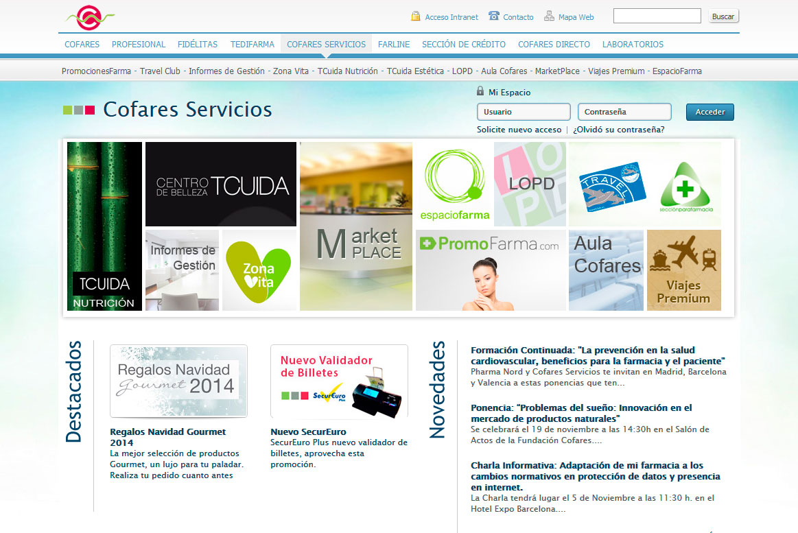 Cofares - Servicios - Home