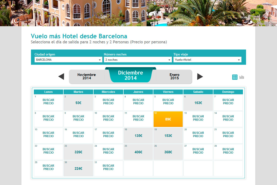 Muchoviaje - Calendario