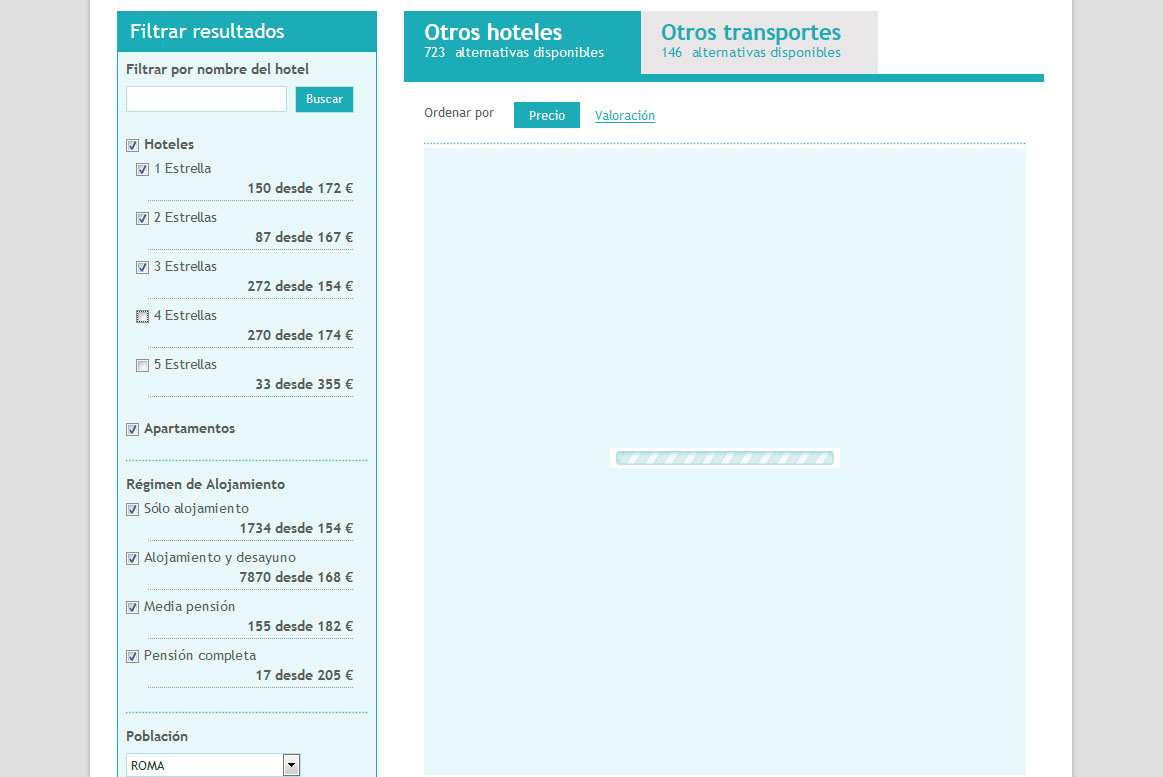 Muchoviaje - Resultados filtros