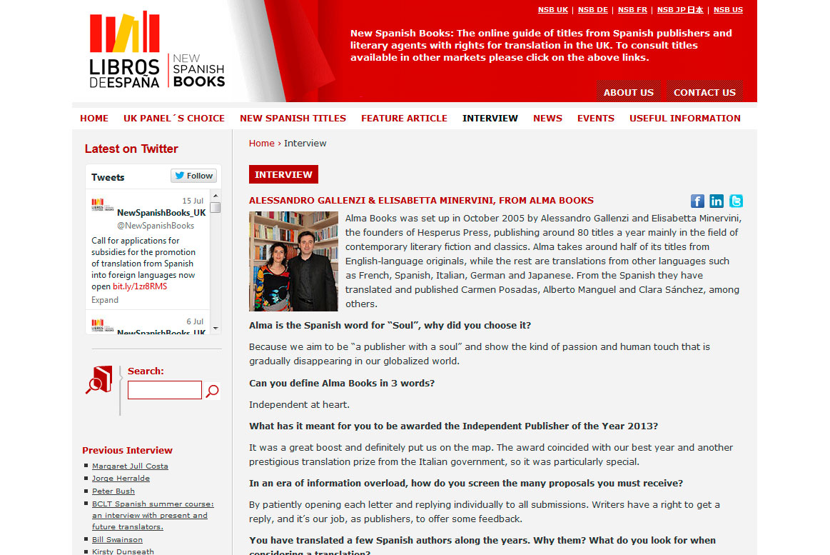 New Spanish Book - Interview